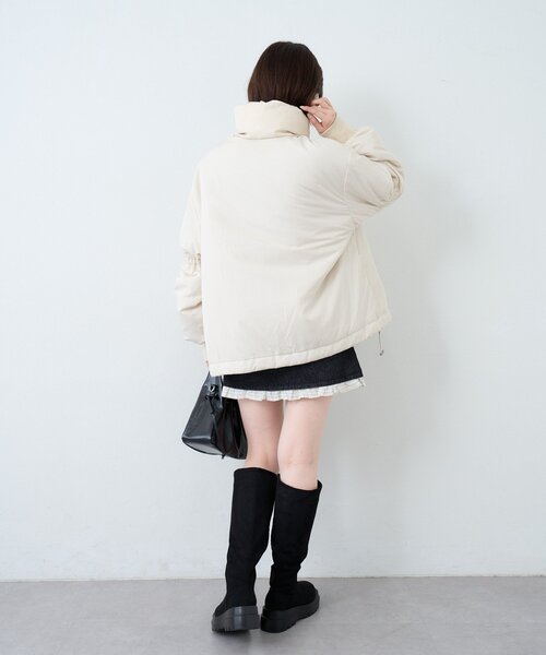 キャンディスリーブリバーシブルショートコート（ダウンジャケット