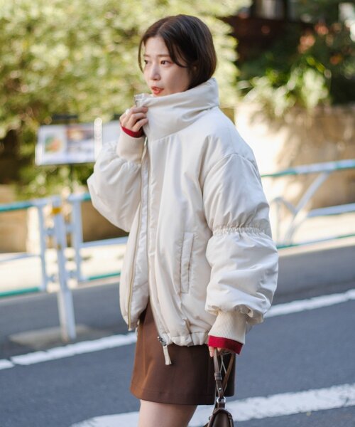 セール】キャンディスリーブリバーシブルショートコート（ダウン