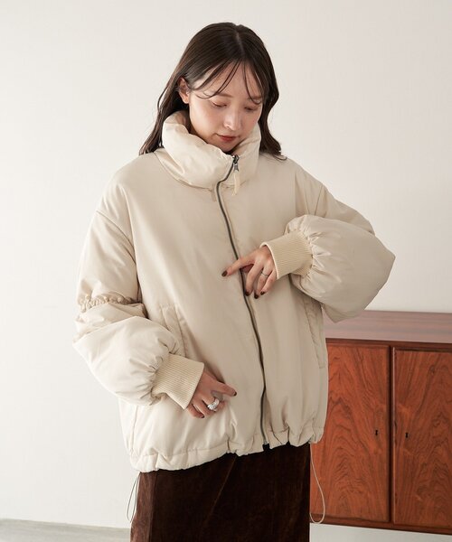 カスタネ　キャンディスリーブリバーシブルショートコート キャンディスリーブリバーシブルショートコート（ダウンジャケット