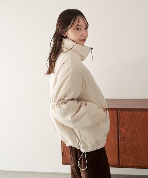 キャンディスリーブリバーシブルショートコート（ダウンジャケット