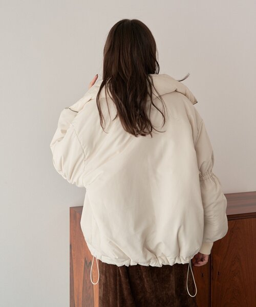 キャンディスリーブリバーシブルショートコート（ダウンジャケット