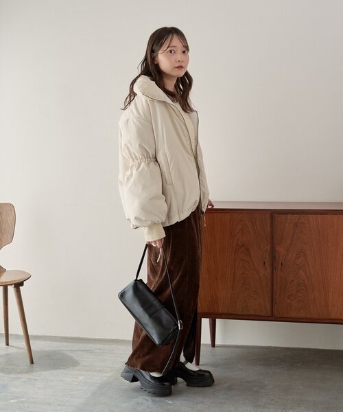 キャンディスリーブリバーシブルショートコート（ダウンジャケット