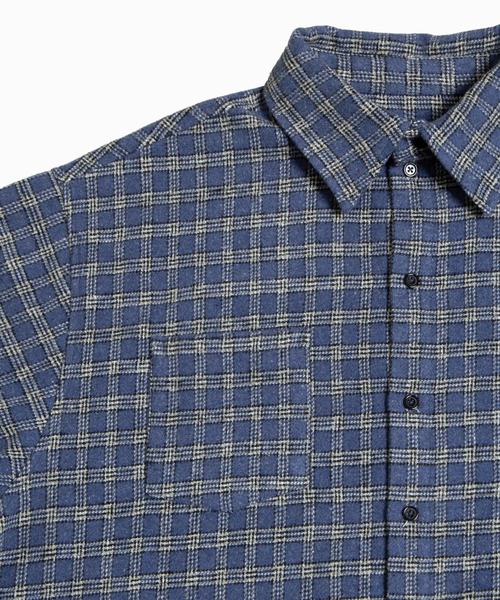 PUNYUS（プニュズ）の「チェックビッグシャツ（シャツ/ブラウス・レディース・ブラウン/ブルー/イエロー・4/3）」の18枚目の写真