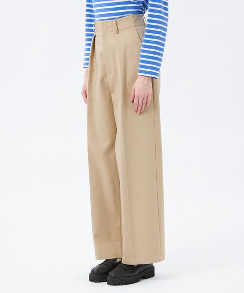 MACKINTOSH PHILOSOPHY（ﾏｯｷﾝﾄｯｼｭ ﾌｨﾛｿﾌｨｰ）の「インタックワイドチノパンツ（チノパンツ・レディース・ベージュ/ブラック・34/36/38）」の6枚目の写真