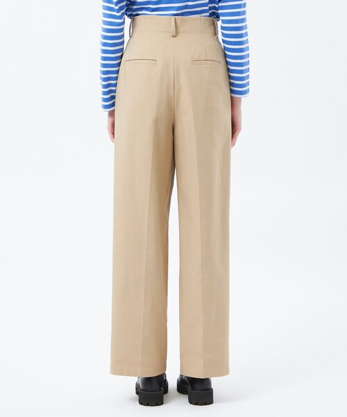MACKINTOSH PHILOSOPHY（ﾏｯｷﾝﾄｯｼｭ ﾌｨﾛｿﾌｨｰ）の「インタックワイドチノパンツ（チノパンツ・レディース・ベージュ/ブラック・34/36/38）」の7枚目の写真