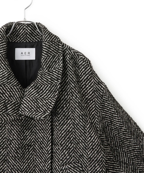 ADAM ET ROPE'（アダムエロペ）の「【WEB限定】スタンドカラーウールミドルコート（その他アウター・レディース・ブラウン系その他2/ブラック系その他・FREE）」の5枚目の写真