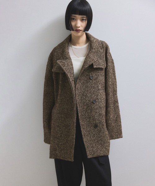 WEB限定】スタンドカラーウールミドルコート（その他アウター