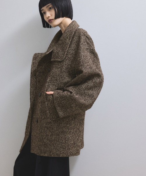 WEB限定】スタンドカラーウールミドルコート（その他アウター