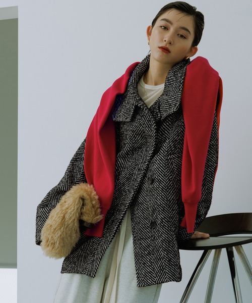 ADAM ET ROPÉ /アダムエロペ　スタンドカラーミドルコート ADAM ET ROPÉ FEMME(アダム エ ロペ ファム) / 【WEB限定