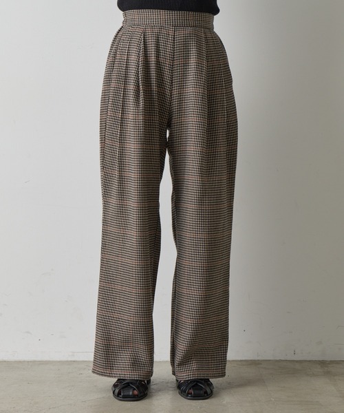 COLONY 2139（コロニートゥーワンスリーナイン）の「TRチェック2タックストレートパンツ（その他パンツ・レディース・グレー/ブラウン・FREE）」の10枚目の写真
