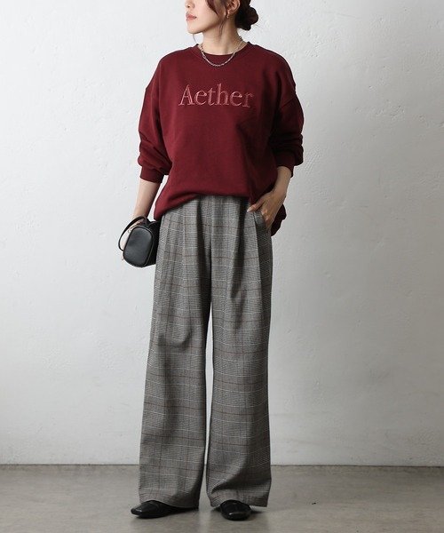 COLONY 2139（コロニートゥーワンスリーナイン）の「TRチェック2タックストレートパンツ（その他パンツ・レディース・グレー/ブラウン・FREE）」の6枚目の写真