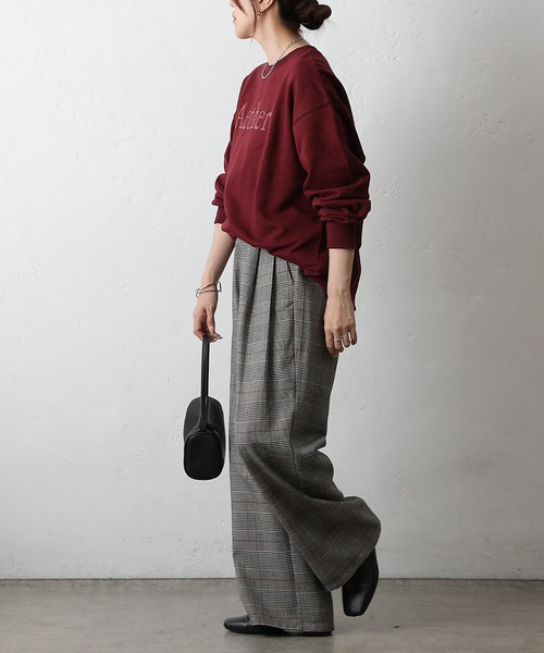 COLONY 2139（コロニートゥーワンスリーナイン）の「TRチェック2タックストレートパンツ（その他パンツ・レディース・グレー/ブラウン・FREE）」の7枚目の写真