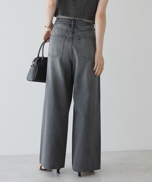 AMERICAN HOLIC（アメリカンホリック）の「ワイドデニム【WEB限定サイズ有り】（デニムパンツ・レディース・ブラック/ライトインディゴブルー/グレー・XS/L/M/S）」の11枚目の写真