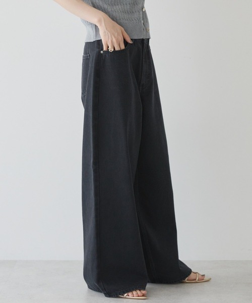 AMERICAN HOLIC（アメリカンホリック）の「ワイドデニム【WEB限定サイズ有り】（デニムパンツ・レディース・ブラック/ライトインディゴブルー/グレー・XS/L/M/S）」の15枚目の写真