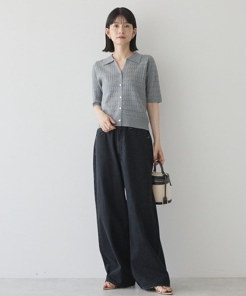 AMERICAN HOLIC（アメリカンホリック）の「ワイドデニム【WEB限定サイズ有り】（デニムパンツ・レディース・ブラック/ライトインディゴブルー/グレー・XS/L/M/S）」の17枚目の写真