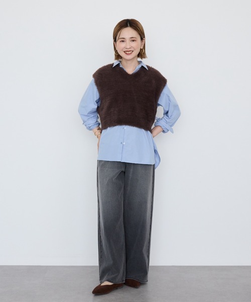 AMERICAN HOLIC（アメリカンホリック）の「ワイドデニム【WEB限定サイズ有り】（デニムパンツ・レディース・ブラック/ライトインディゴブルー/グレー・XS/L/M/S）」の19枚目の写真