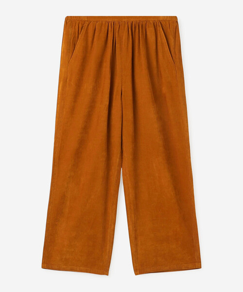 LE GLAZIK（ルグラジック）の「LE GLAZIK | コットンレーヨン エラスティックパンツ WOMEN（その他パンツ・レディース・チャコール/オレンジ系その他/ブラック・34）」の3枚目の写真