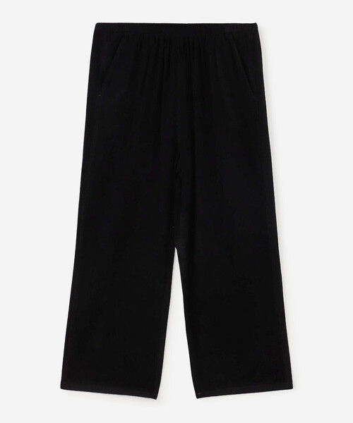 LE GLAZIK（ルグラジック）の「LE GLAZIK | コットンレーヨン エラスティックパンツ WOMEN（その他パンツ・レディース・チャコール/オレンジ系その他/ブラック・34）」の2枚目の写真