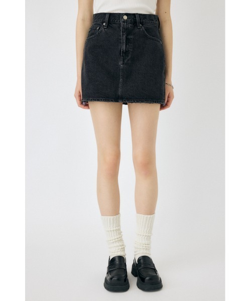 MOUSSY(マウジー)の「DENIM ミニスカート(デニムスカート・レディース・ワンウォッシュ/ブラック・0/1/2)」の7枚目の写真