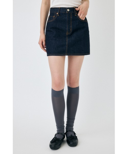 MOUSSY(マウジー)の「DENIM ミニスカート(デニムスカート・レディース・ワンウォッシュ/ブラック・0/1/2)」の14枚目の写真