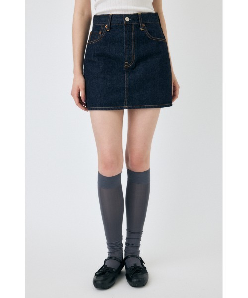 MOUSSY(マウジー)の「DENIM ミニスカート(デニムスカート・レディース・ワンウォッシュ/ブラック・0/1/2)」の15枚目の写真