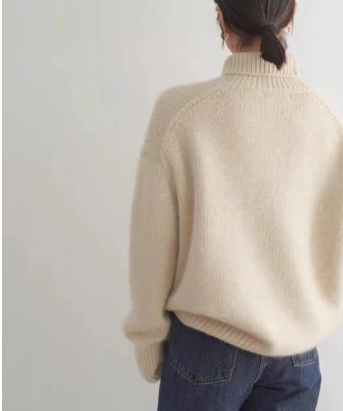 cammie(キャミー)の「モヘアタッチハイネックニット(ニット/セーター・レディース・ブラック/グレー/アイボリー・M/S)」の6枚目の写真