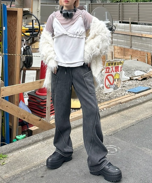 Alley Tokyo(アリートーキョー)の「サテンブラキャミとシアーインナーのセット(その他トップス・レディース・オフホワイト/グレー・FREE)」の22枚目の写真