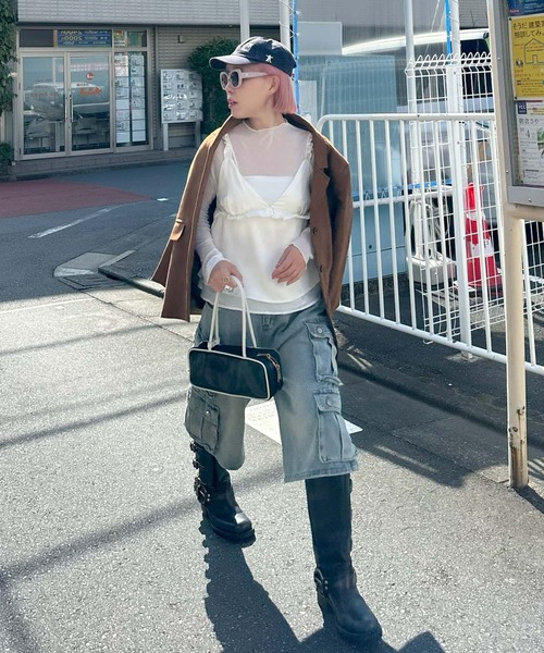 Alley Tokyo(アリートーキョー)の「サテンブラキャミとシアーインナーのセット(その他トップス・レディース・オフホワイト/グレー・FREE)」の10枚目の写真