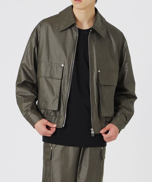 LOVELESS（ラブレス）の「ワックスヴィンテージライクフライトブルゾン（ブルゾン・メンズ・グリーン系その他5/ブラック・L/M/S）」の4枚目の写真