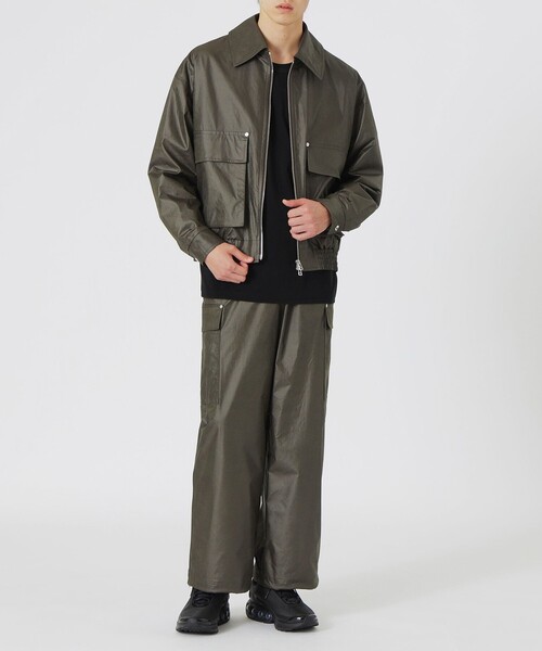 LOVELESS（ラブレス）の「ワックスヴィンテージライクフライトブルゾン（ブルゾン・メンズ・グリーン系その他5/ブラック・L/M/S）」の6枚目の写真