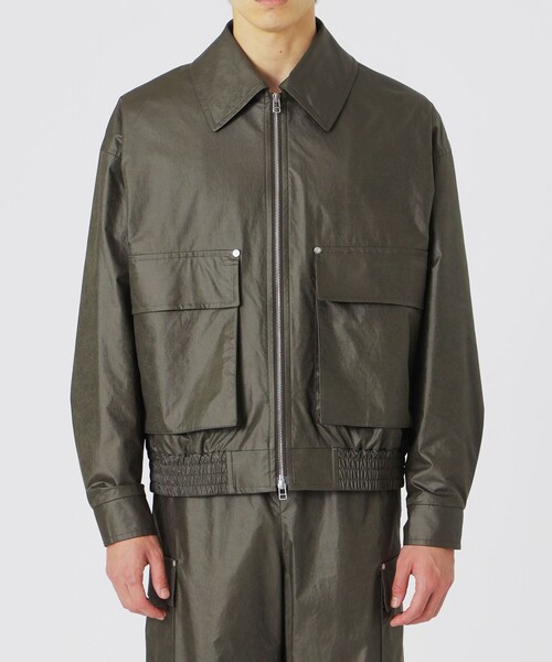 LOVELESS（ラブレス）の「ワックスヴィンテージライクフライトブルゾン（ブルゾン・メンズ・グリーン系その他5/ブラック・L/M/S）」の7枚目の写真