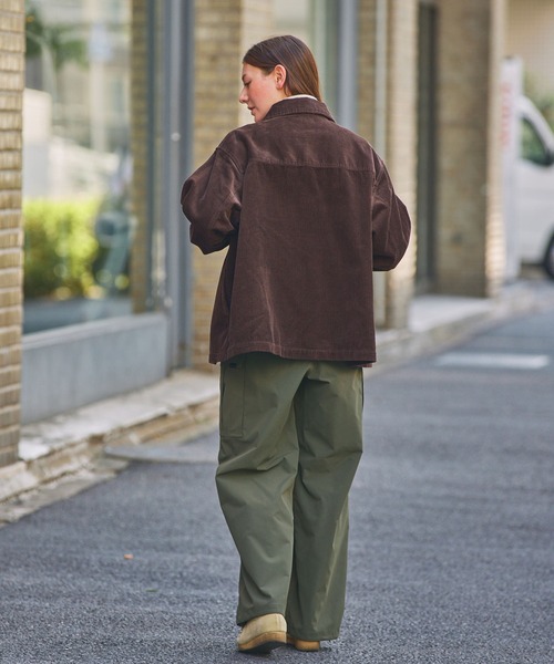 Mippo✩.*˚出品 セール】【セットアップ対応】オーバーサイズコーデュロイCPOシャツ