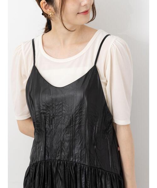 Te chichi TERRASSE（テチチテラス）の「シアーベロアパフトップス（その他トップス・レディース・オフホワイト/ブラック/レッド・F）」の2枚目の写真