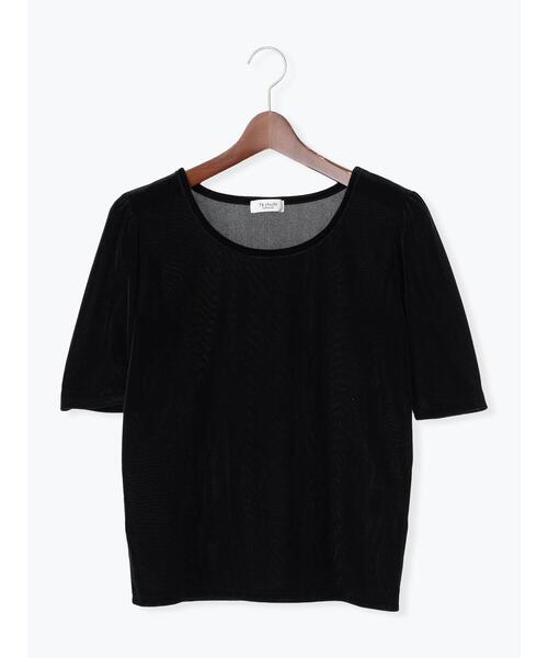 Te chichi TERRASSE（テチチテラス）の「シアーベロアパフトップス（その他トップス・レディース・オフホワイト/ブラック/レッド・F）」の3枚目の写真