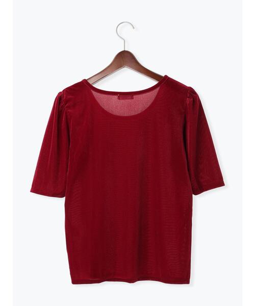 Te chichi TERRASSE（テチチテラス）の「シアーベロアパフトップス（その他トップス・レディース・オフホワイト/ブラック/レッド・F）」の12枚目の写真