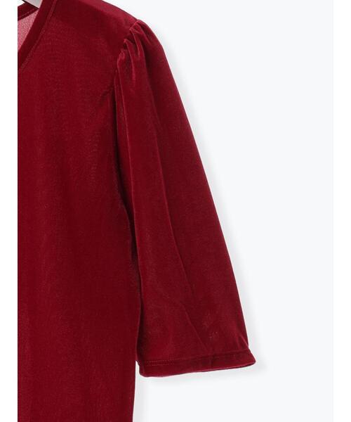 Te chichi TERRASSE（テチチテラス）の「シアーベロアパフトップス（その他トップス・レディース・オフホワイト/ブラック/レッド・F）」の14枚目の写真