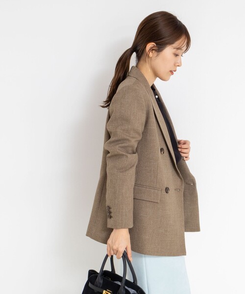 極美品 Nolley’s ウォッシャブルシャークダブルジャケット ブラウン 38 極美品 Nolley's ウォッシャブルシャークダブルジャケット