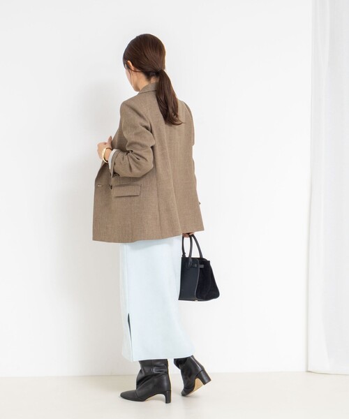 NOLLEY’S Sophi（ノーリーズソフィ）の「ウォッシャブルシャークダブルジャケット（テーラードジャケット・レディース・ネイビー/ダークブラウン/チャコールグレー/オリーブ/ベージュ・34/36/38）」の16枚目の写真