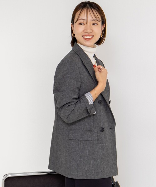 セール】ウォッシャブルシャークダブルジャケット（テーラード