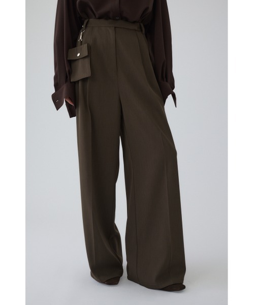 RIM.ARK（リムアーク）の「Pouch set wide PT ポーチセットワイドパンツ（スラックス・レディース・ホワイト/ブラック/カーキ・38/36）」の3枚目の写真