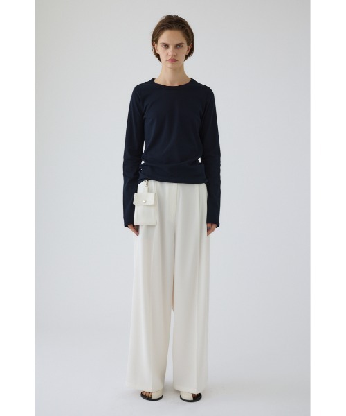 RIM.ARK（リムアーク）の「Pouch set wide PT ポーチセットワイドパンツ（スラックス・レディース・ホワイト/ブラック/カーキ・38/36）」の6枚目の写真