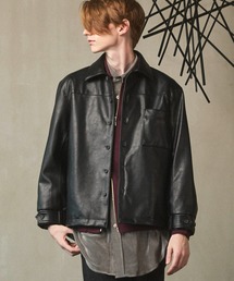 MAISON SPECIAL(]XyV)́sUNISEXtArtificial Leather Prime-Over Shirt Blouson/A[eBtBVU[vCI[o[Vcu]yMAISON SPECIAL/]XyVz(u])