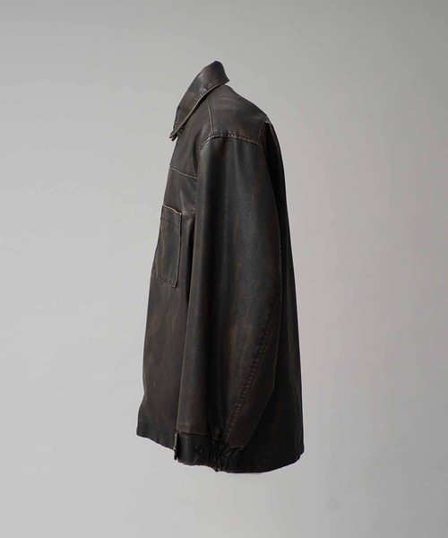 UNISEX》Artificial Leather Prime-Over Shirt Blouson/アーティ