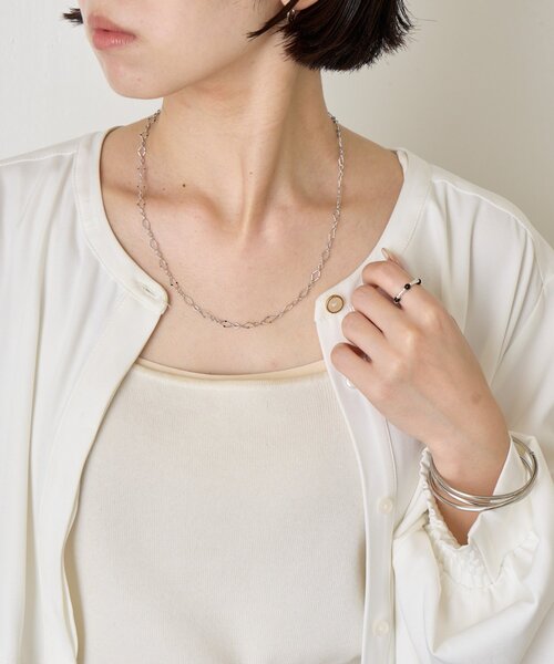 Jena espace merveilleux（ジェナ　エスパスメルヴェイユ）の「デザインチェーンネックレス（リング・レディース・ゴールド/シルバー・FREE）」の3枚目の写真