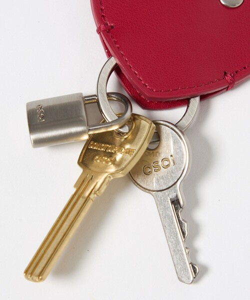 osoi キーチェーン・白 [希少] OSOI＞ハートフラット キーリング（キーケース/キーアクセサリー