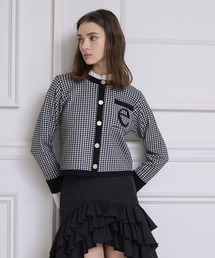 EIMY ISTOIRE（エイミーイストワール）の「【再入荷 14色展開】Attached collar ニットジャケット（ノーカラージャケット）」