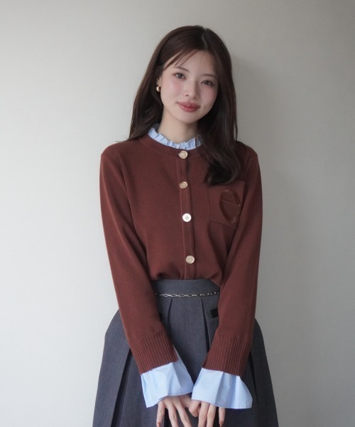 Attached collar ニットジャケット（ノーカラージャケット）｜EIMY