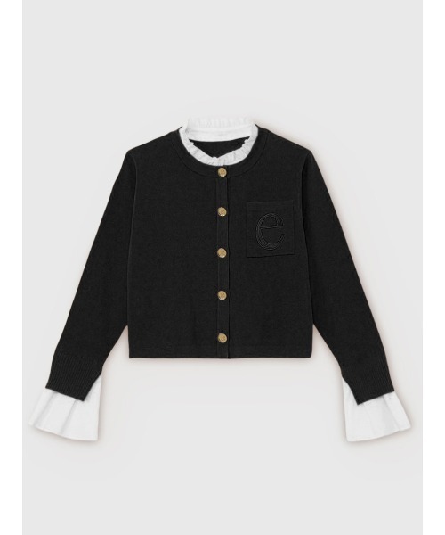 セール】Attached collar ニットジャケット（ノーカラージャケット