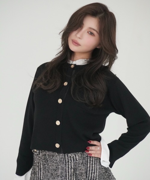 新品eimy istoire Attached collar ニットジャケット Attached collar ニットジャケット（ノーカラージャケット）｜EIMY