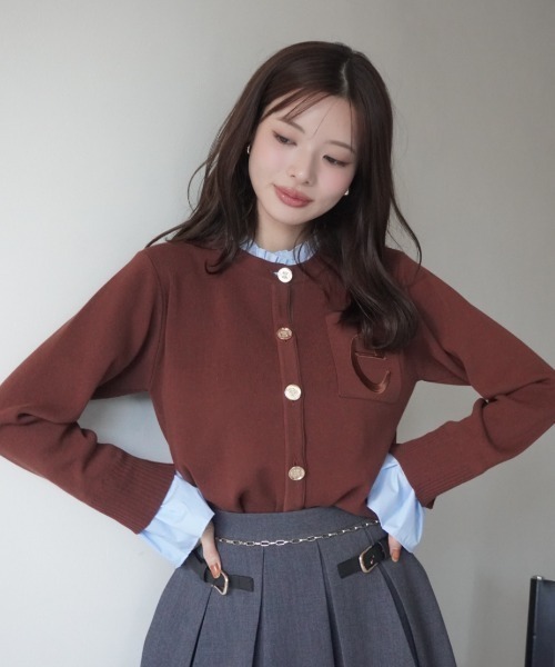 Attached collar ニットジャケット（ノーカラージャケット）｜EIMY